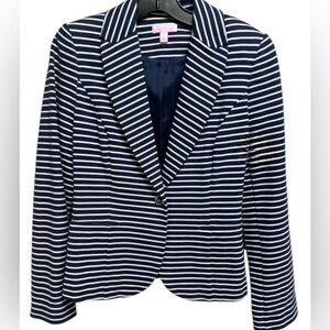 Lily Pulitzer XL navy striped blazer